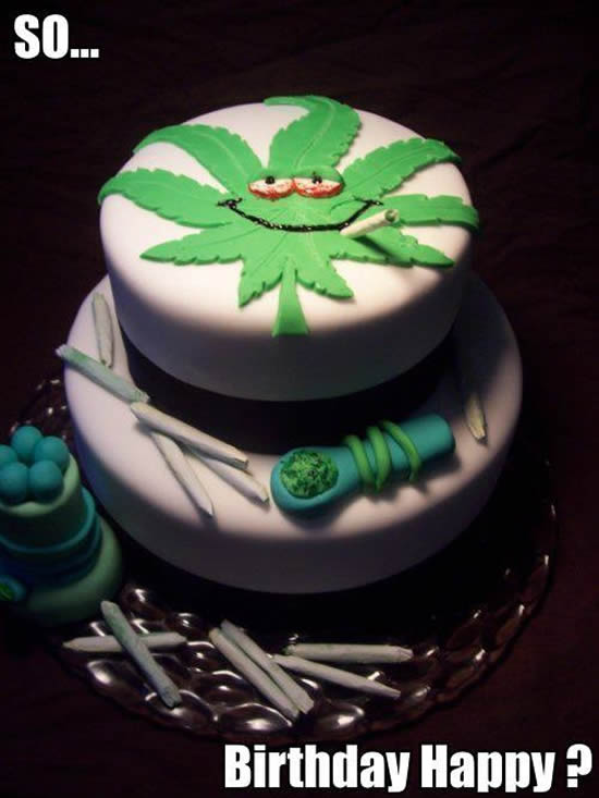 A collection of Weed Birthday Cakes