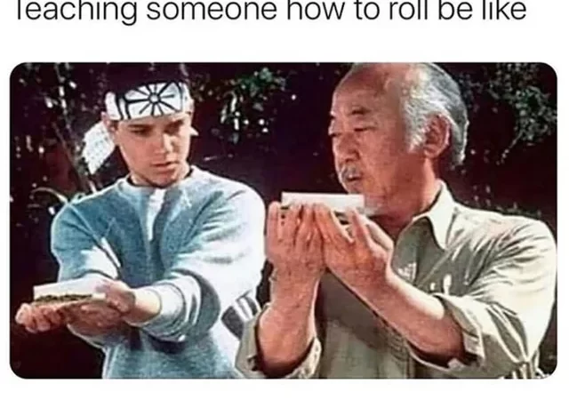 Teaching someone how to roll